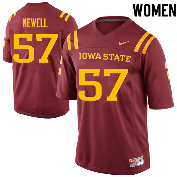 Women #57 Colin Newell Iowa State Cyclones College Football Jerseys Sale-Cardinal